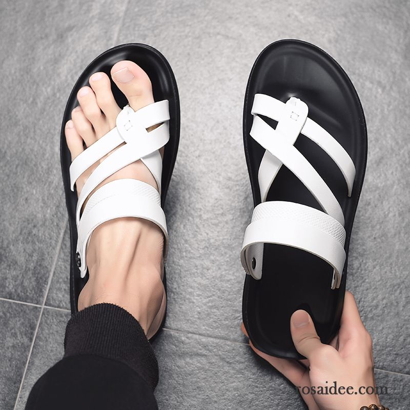 Flip Flops Herren Persönlichkeit Sandalen Trend Sommer Hausschuhe Neue Sandfarben Weiß