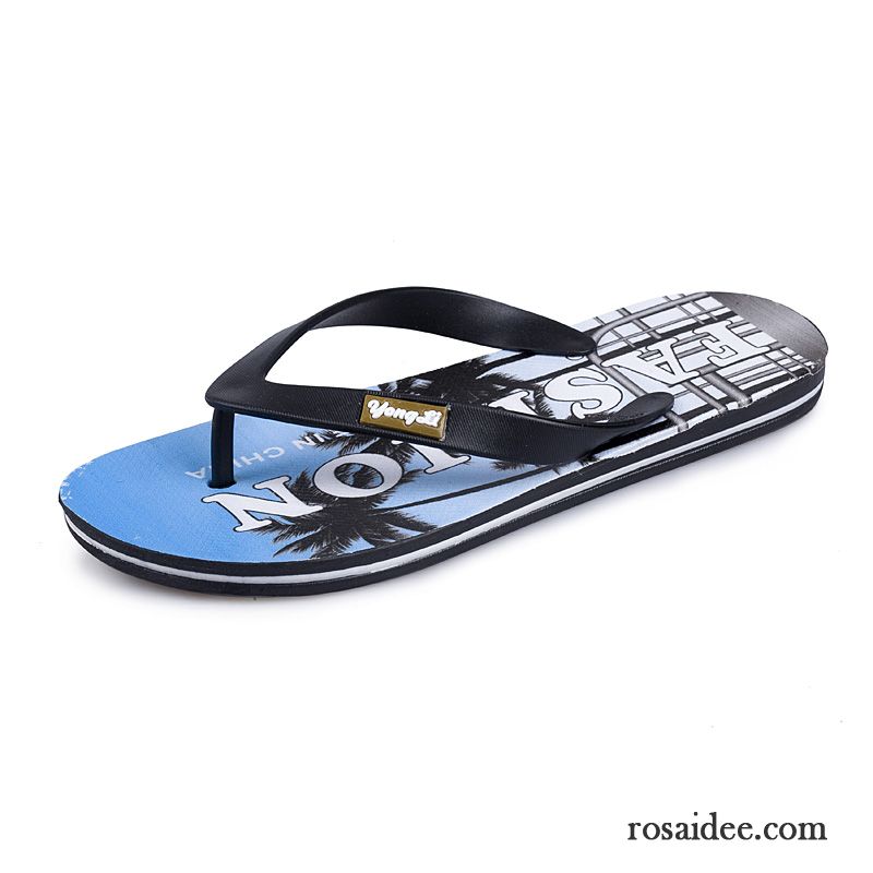 Flip Flops Herren Schuhe Sandalen Sommer Hausschuhe Rutschsicher Neue Sandfarben Blau