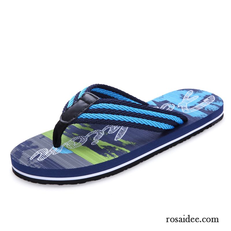 Flip Flops Herren Schuhe Trend Casual Neue Große Größe Rutschsicher Sandfarben Blau
