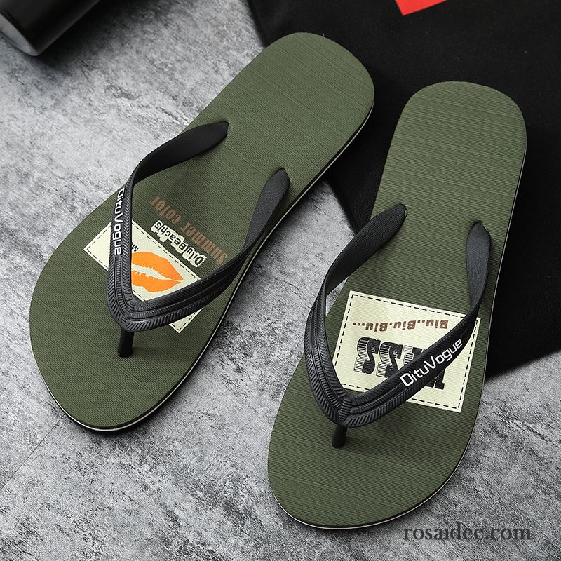 Flip Flops Herren Trend Allgleiches Täglich Sommer Gemütlich Neue Grün