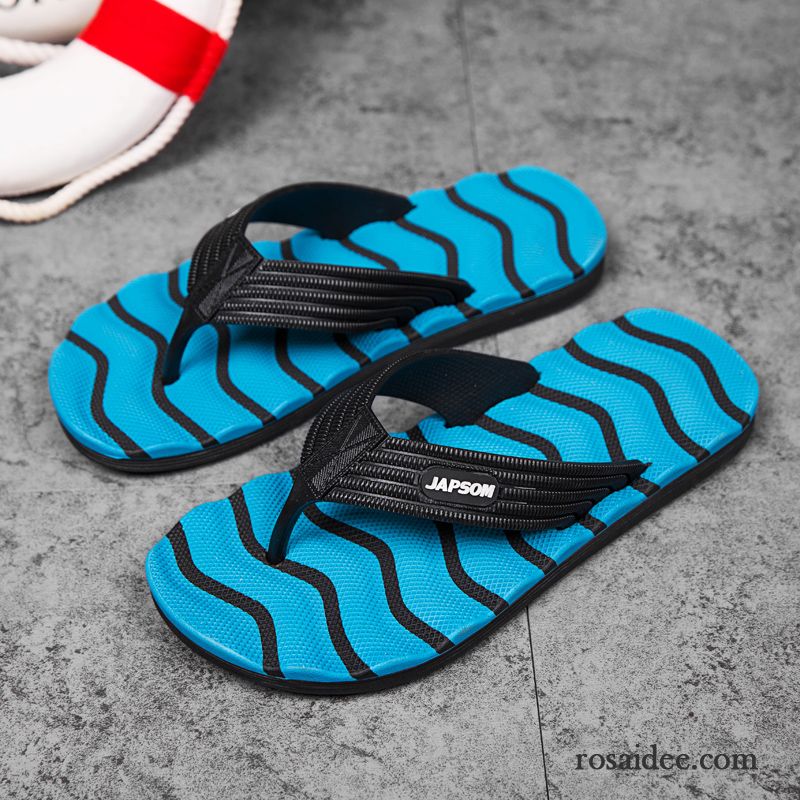 Flip Flops Herren Trend Große Größe Lovers Sommer Rutschsicher Schuhe Sandfarben Blau