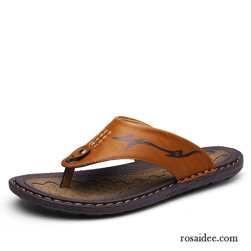 Flip Flops Herren Trend Persönlichkeit Sandalen Sommer Neue Hausschuhe Braun