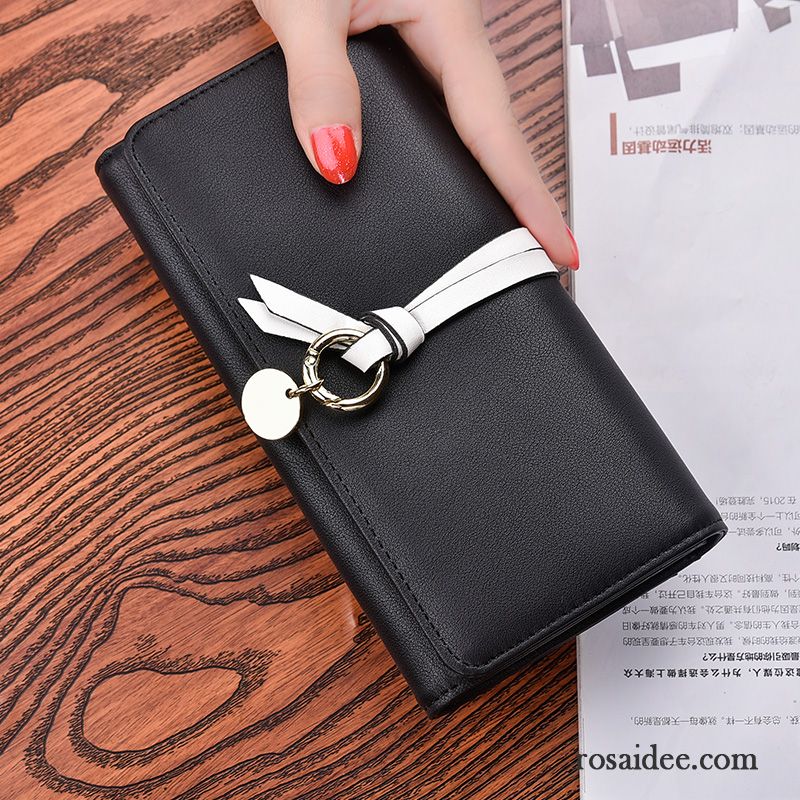 Geldbörse Damen Tasche Clutch Brieftaschen Telefon Langer Abschnitt Student Schwarz
