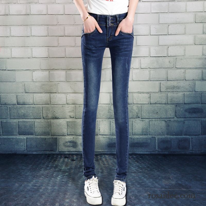 Graue Jeans Damen Hohe Taille Dünn Schlank Damen Bleistift Hose Herbst Elastisch Jeans Große Größe Kaufen