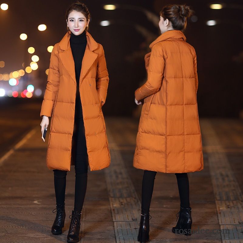 Günstige Daunenjacken Verdickung Schlank Sonderangebot Dünn Neu Ausverkauf Daunenjacke Damen Trend Winter Lange Langer Abschnitt Kaufen