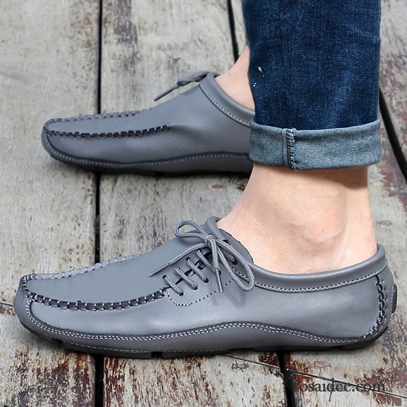 Halbschuhe Braun Herren Lederschue Große Größe Echtleder Trend Casual Jugend Herren England Herbst Grau Schuhe Sale