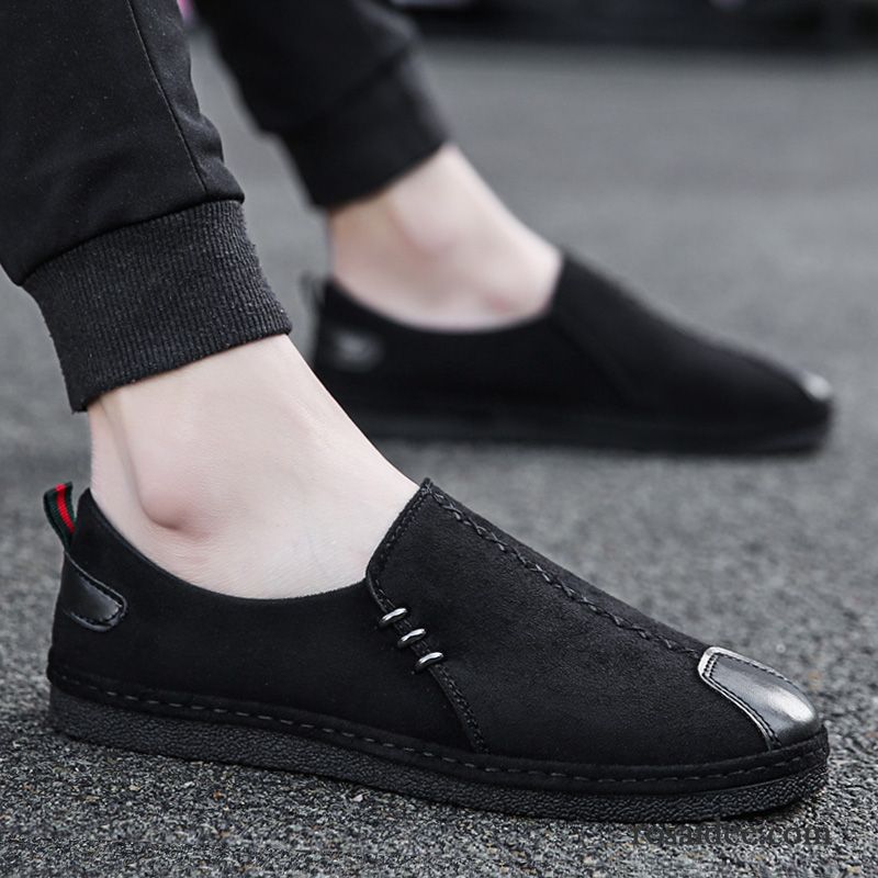 Halbschuhe Herren Faul England Trend Lederschue Casual Allgleiches Schwarz