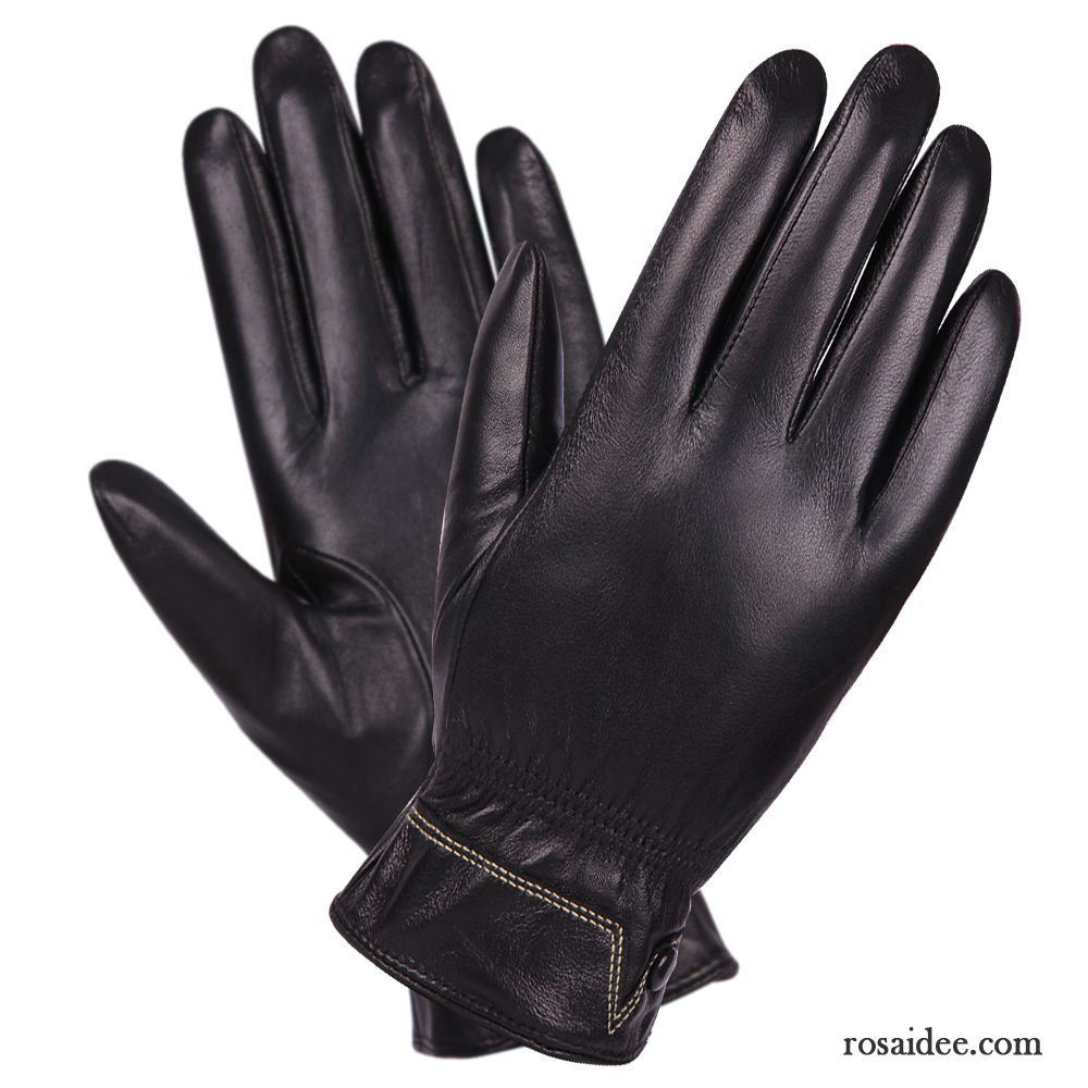 Handschuhe Herren Winter Samt Warm Halten Mode Fahren Herbst Schwarz