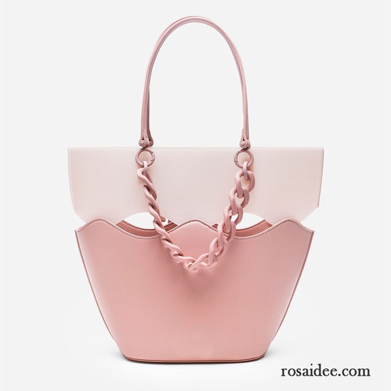 Handtaschen Damen Das Neue Kette Sommer Hohe Kapazität Hohl Rosa