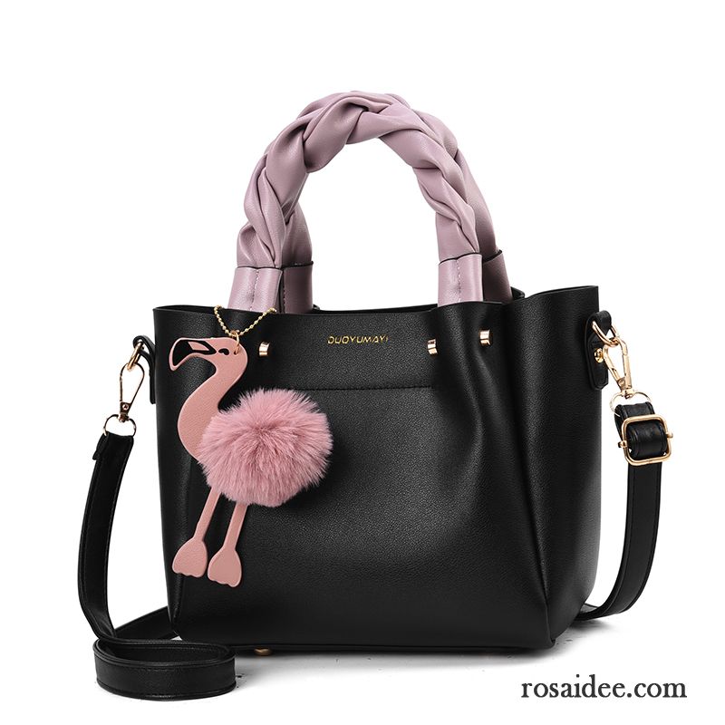Handtaschen Damen Das Neue Messenger-tasche Mode Sommer Allgleiches Großes Paket Schwarz