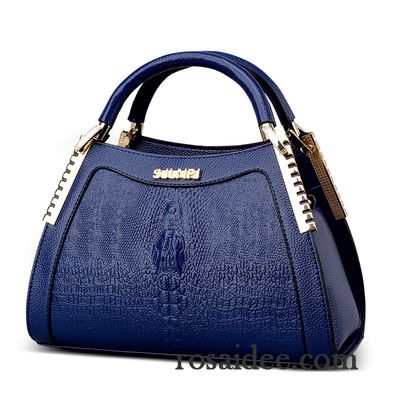 Handtaschen Damen Leder Das Neue Mama Messenger-tasche Krokodil-muster Rindsleder Blau