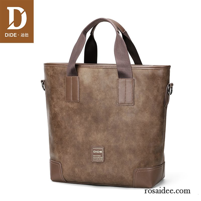 Handtaschen Herren Hohe Kapazität Freizeit Reise Schultertaschen Messenger-tasche Braun