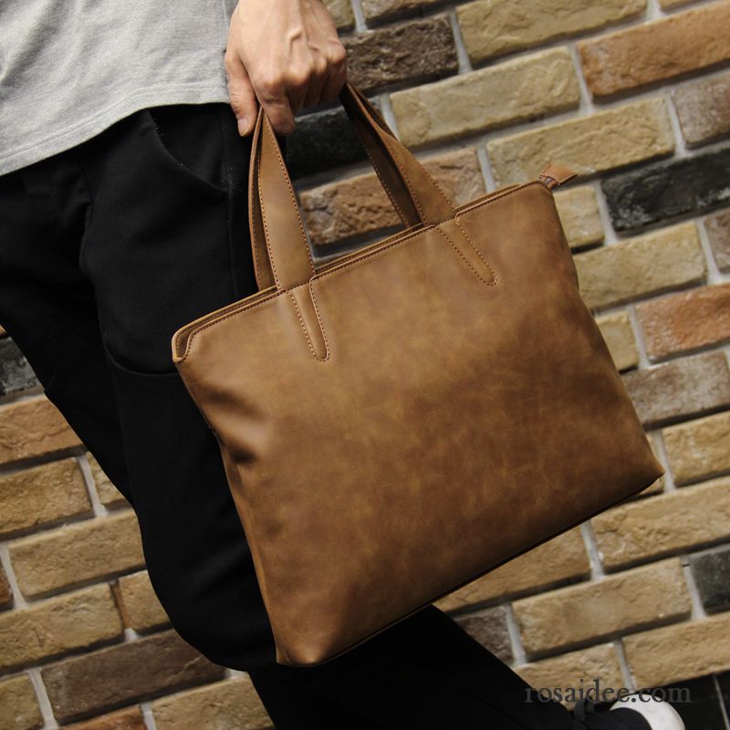 Handtaschen Herren Laptoptasche Leder Aktentasche Messenger-tasche Freizeit Braun