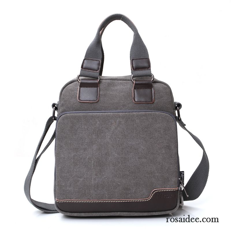 Handtaschen Herren Messenger-tasche Freizeit Canvastasche Aktentasche Geschäft Das Neue Grau