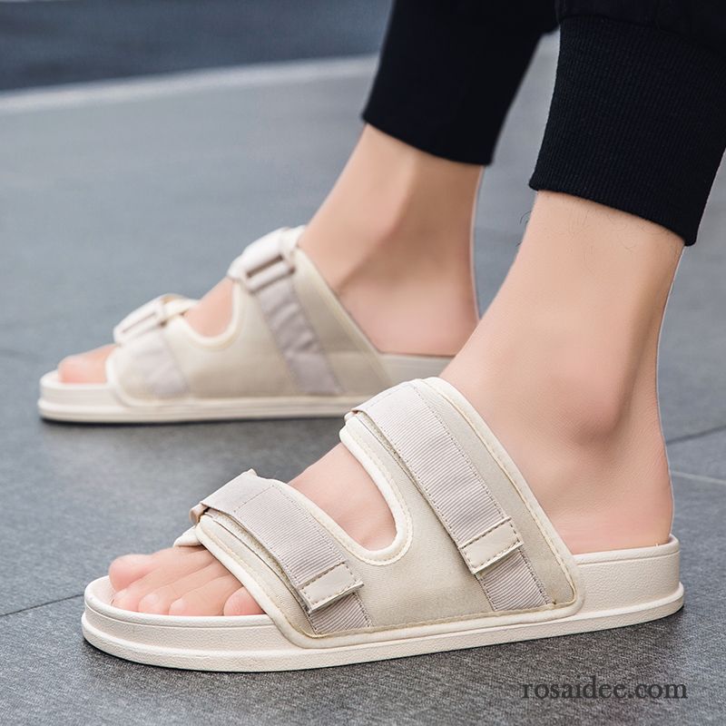 Hausschuhe Herren Neue Rutschsicher Persönlichkeit Trend Sommer Sandalen Sandfarben Beige