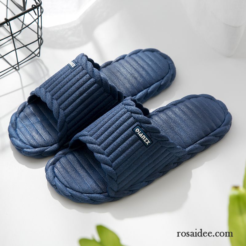 Hausschuhe Herren Weiche Sohle Sandalen Sommer Rutschsicher Mode Navy Blue Sandfarben