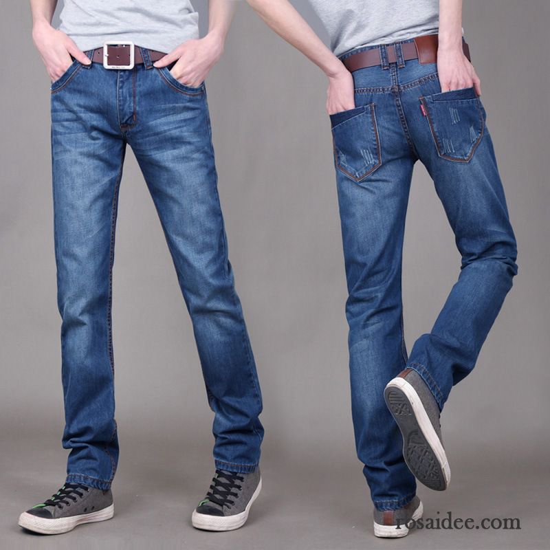 Herren Bootcut Jeans Günstig Hose Schlank Jugend Winter Herbst Jeans Gerade Herren Freizeit Lange