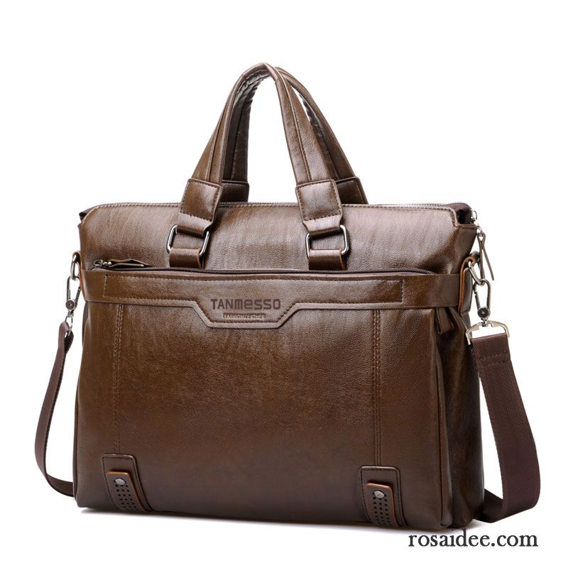 Herren Handtaschen Outlet Aktentasche Geschäft Kreuzung Herren Laptoptasche Handtaschen Freizeit Messenger-tasche Leder Kaufen