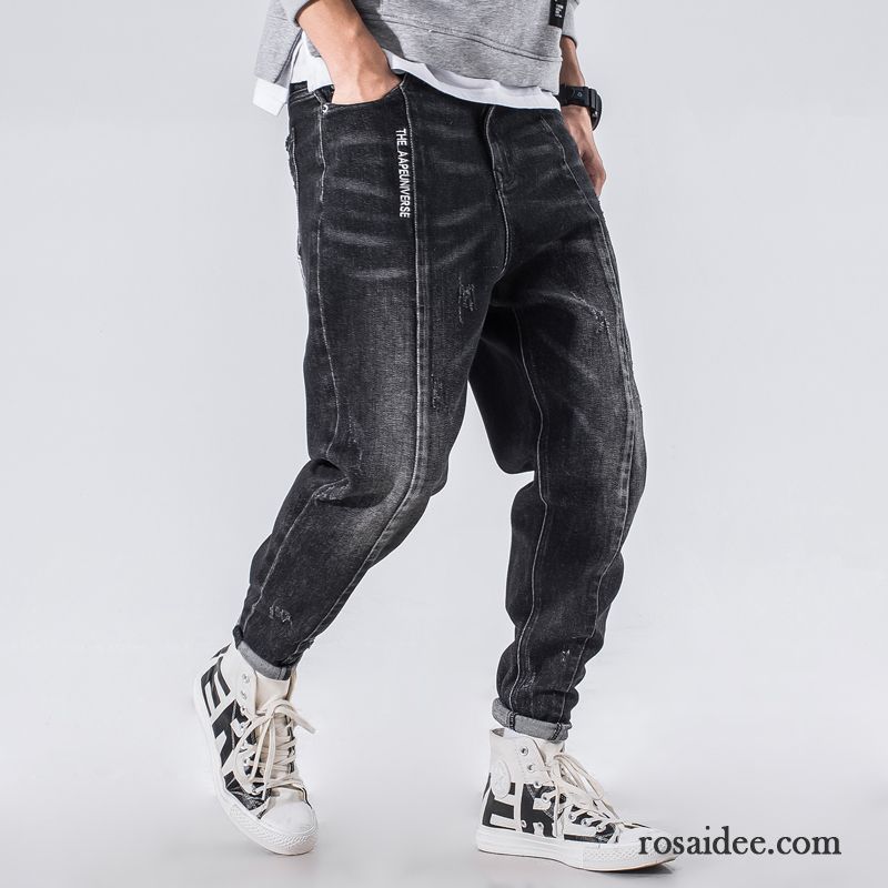 Herren Jeans Online Kaufen Hose Harlan Trend Freizeit Schwarz Herbst Dünn Jeans Herren Große Größe Elastisch Lose Günstig