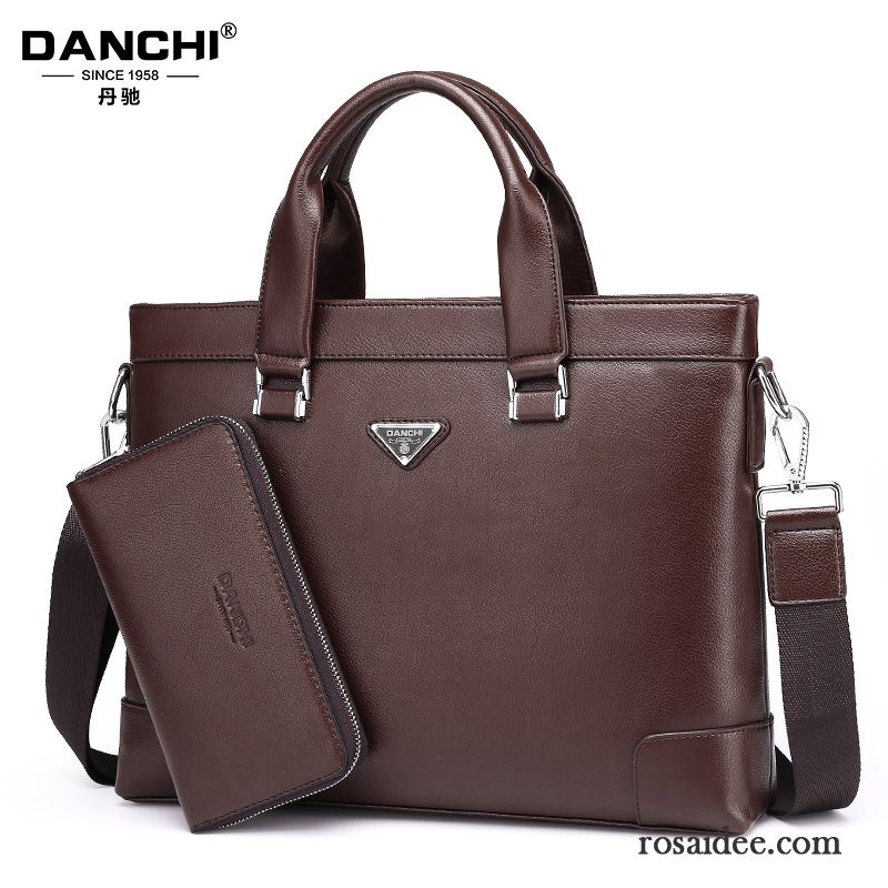 Herren Schultertasche Leder Messenger-tasche Laptoptasche Handtaschen Geschäft Kreuzung Herren Leder Freizeit Aktentasche