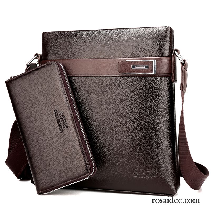 Herren Umhängetasche Leder Braun Messenger-tasche Taschen Geschäft Herren Rucksäck Freizeit Schultertaschen Leder Vertikaler Schnitt