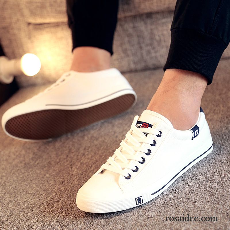 Herrenschuhe Sportlich Elegant Skaterschuhe Trend Klassisch Herren Allgleiches Espadrille Schüler Casual Sommer Weiß Niedrig Atmungsaktiv