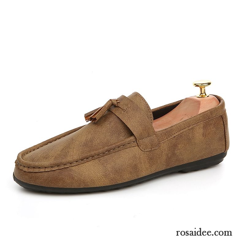 Hochzeit Schuhe Herren Neue Slip-on Faul Schuhe Herren Lederschue Gefrostet Trend Herbst Casual Billig