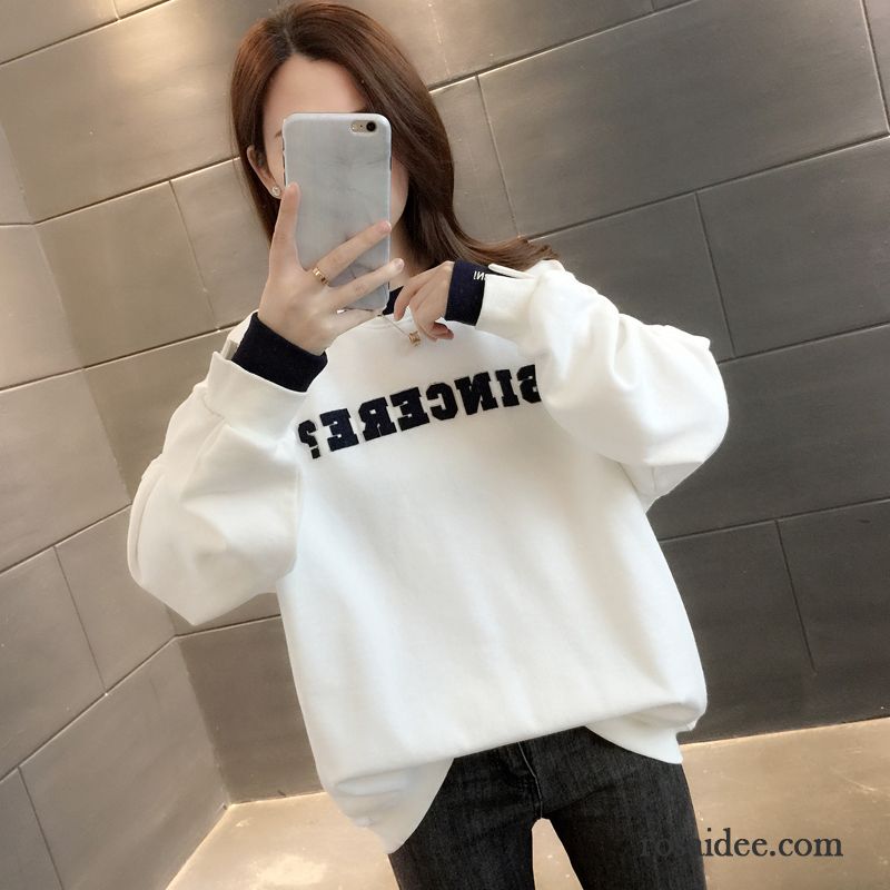 Hoodie Damen Trend Mantel Feder Überzieher Hoodies Herbst Weiß