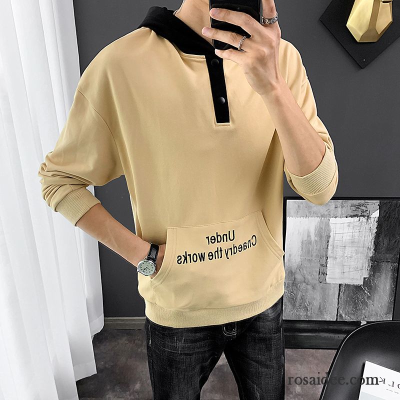 Hoodie Herren Neu Trend Mit Kapuze Herbst Allgleiches Mode Khaki