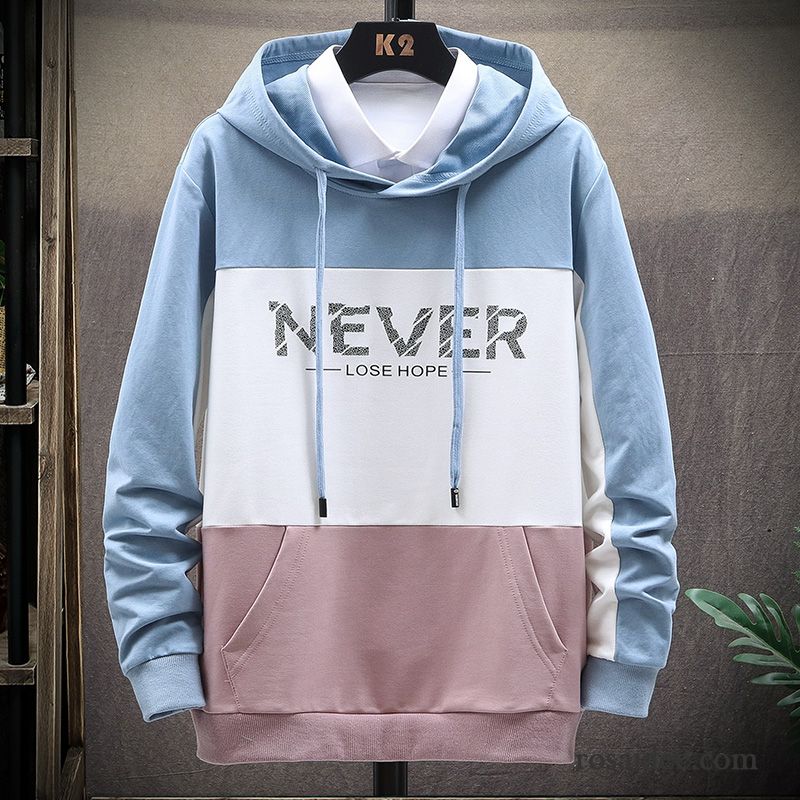 Hoodie Herren Schüler Überzieher Herbst Neu Feder Mantel Blau