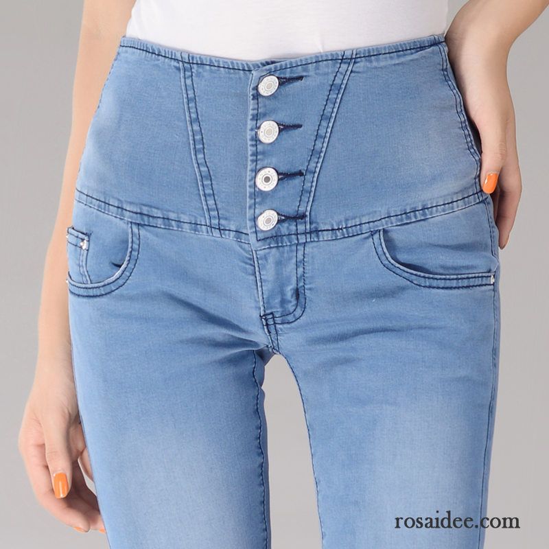 Jeans Damen Skinny Schlank Elastisch Dünn Hose Trend Damen Hohe Taille Feder Fest Jeans Sommer Verkaufen