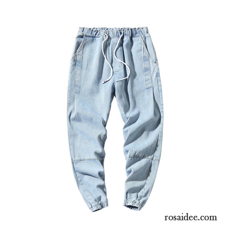 Jeans Herren Dünn Neu Hose Lose Trend Sommer Blau