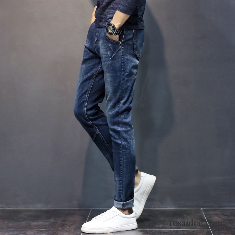 Jeans Männer Slim Fit Trend Jugend Dünn Herbst Jeans Schlank Hose Lange Herren Neu Günstig