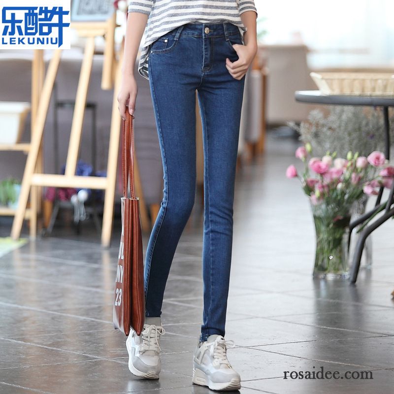 Jeans Online Kaufen Günstig Dünn Jeans Damen Schlank Elastisch Bleistift Hose Middle Waisted Schmales Bein Neu