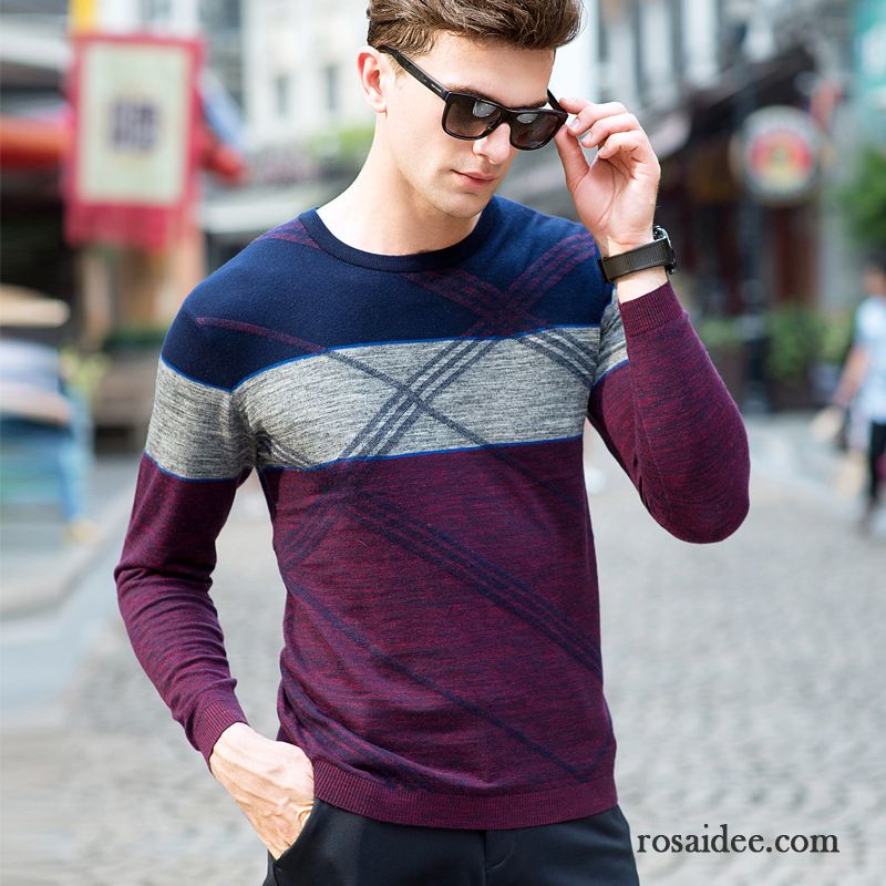 Kaschmir Herren Pullover Rein Herbst Pullover Schlank Neu Rundhals Dünn Herren Wolle Kaufen