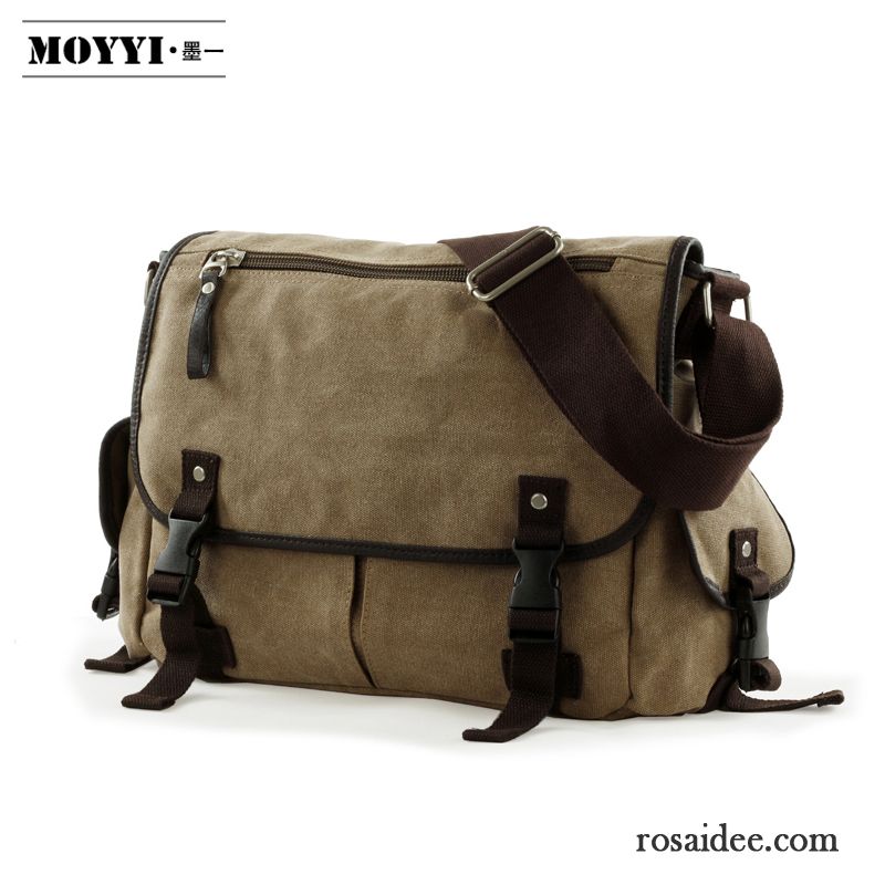 Kleine Reisetasche Herren Messenger-tasche Herren Freizeit Schulranzen Schultertaschen Retro Canvastasche Reise Trend Günstig