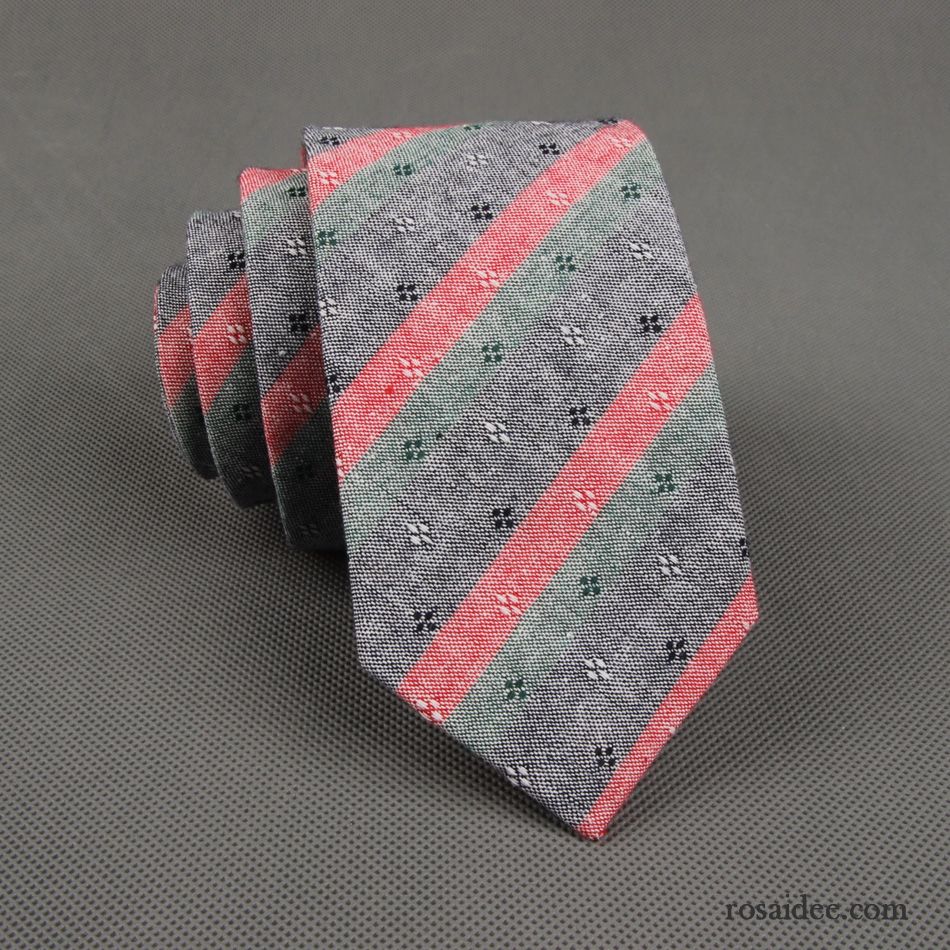 Krawatte Herren Schmale Freizeit Business Muster Mode All Match Rosa