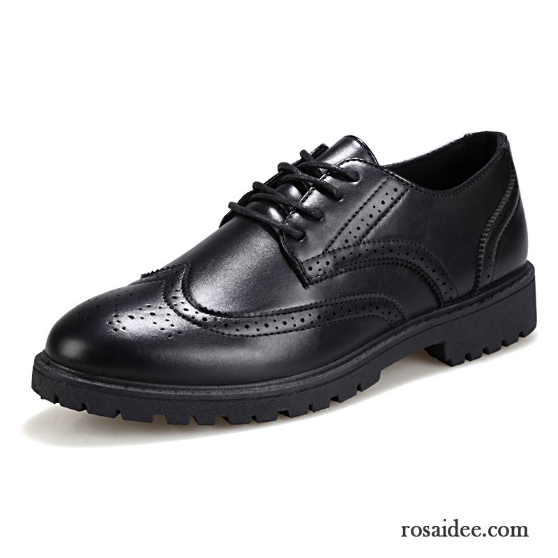 Lederschuhe Herren Schwarz Schnürung Neue Produkte Feder Herbst Mode Herren Trend Casual Schuhe Geschäft Lederschue Günstig