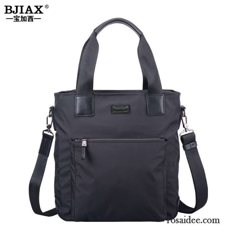 Ledertasche Braun Herren Oxford-tuch Nylon Vertikaler Schnitt Handtaschen Herren Schultertaschen Freizeit Messenger-tasche Verkaufen