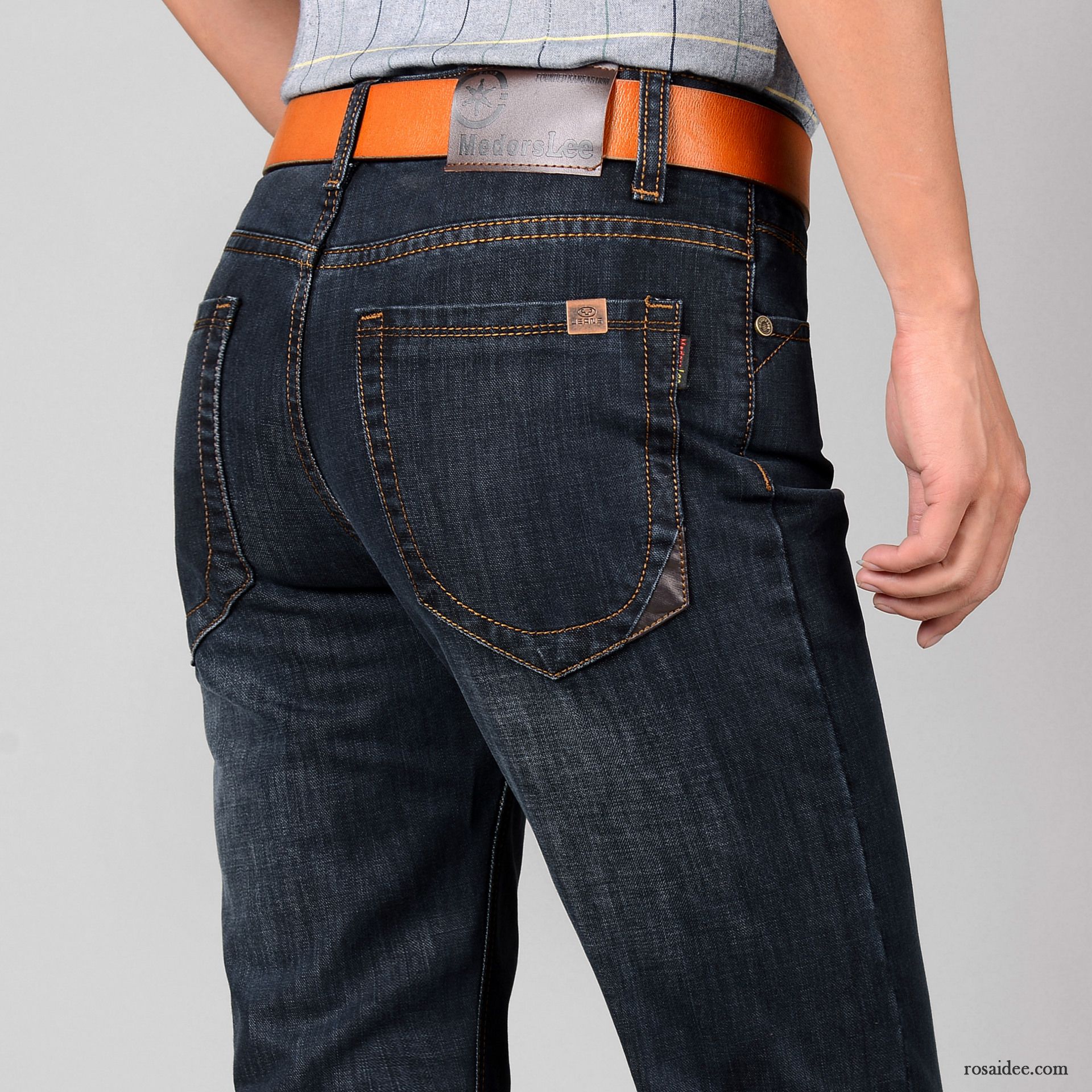 Lockere Jeans Herren Hose Große Größe Schlank Elastisch Gerade Herbst Lange Herren Jeans Kaufen