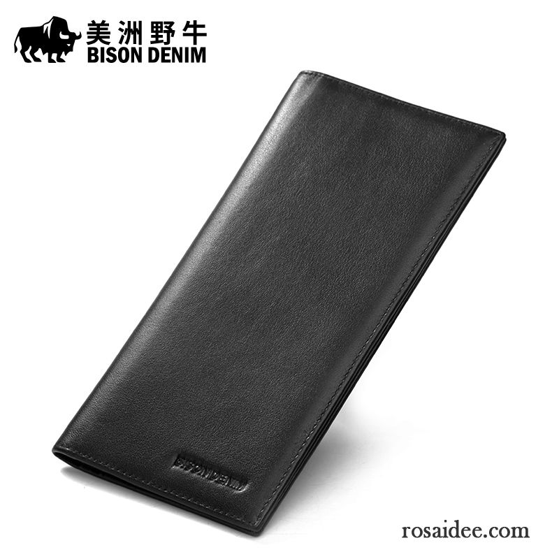 Moderne Geldbörsen Herren Brieftaschen Rindsleder Geldbörse Echtleder Original Herren Langer Abschnitt Ultra Dünn Weiche Haut Günstig