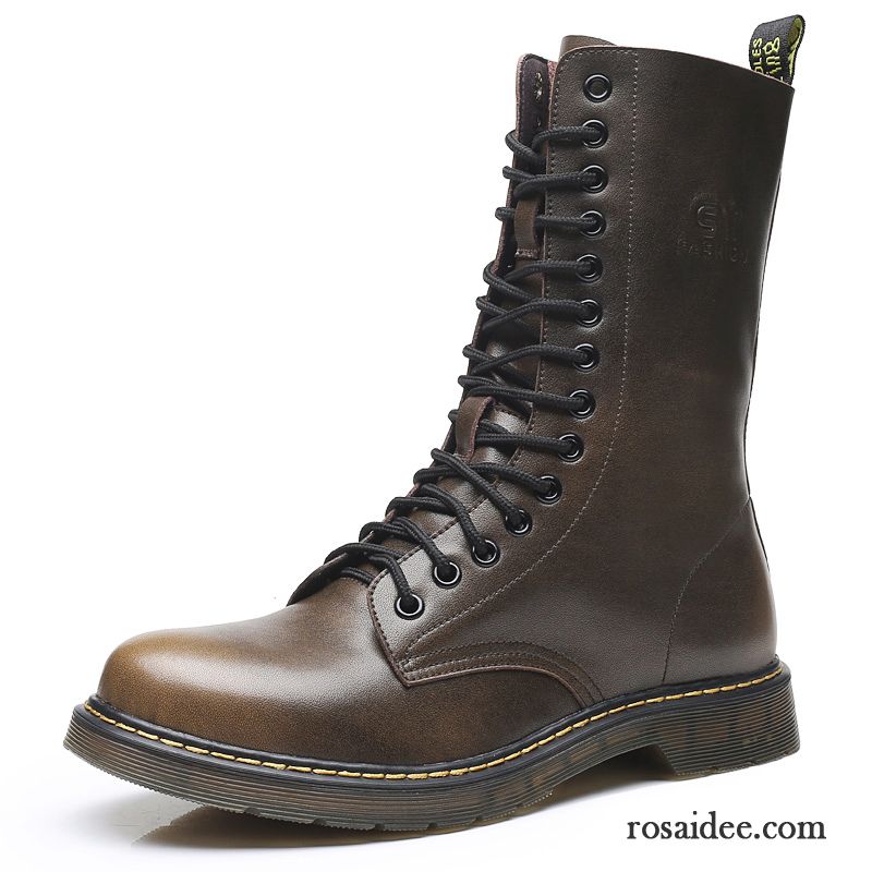 Moderne Männer Schuhe England Stiefel Leder Trend Herren Martin Stiehlt Große Größe Erhöht Winter Retro Herbst Günstig