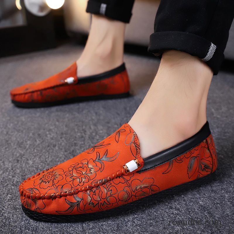 Modische Herrenschuhe Casual Persönlichkeit Rot Trend Sommer Neue Herbst Schuhe Faul Allgleiches Lederschue Herren Billig