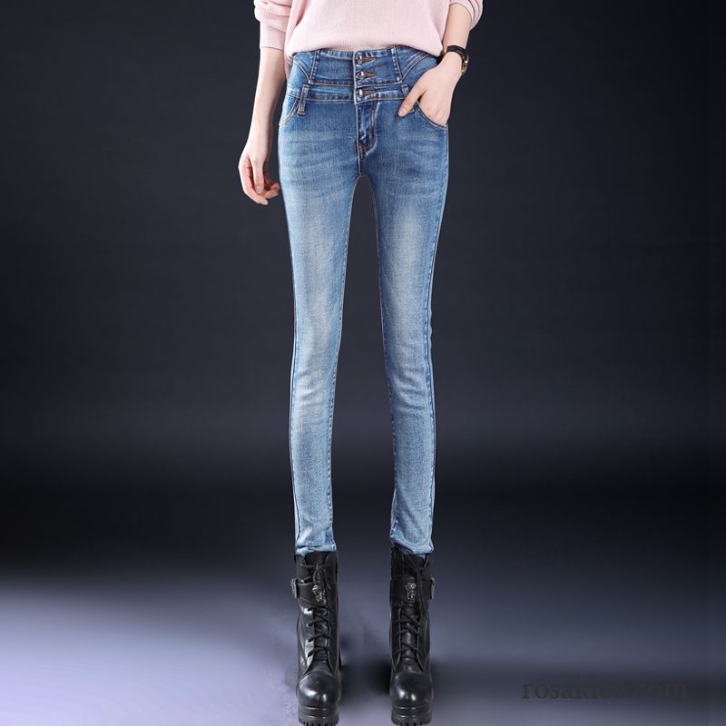 Modische Jeans Damen Jeans Damen Dünn Hohe Taille Einfach Herbst Neu Hose Schlank Bleistift Hose Sale