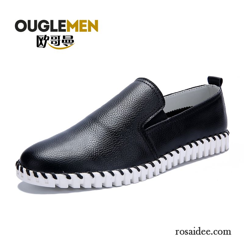 Männer Schuhe Winter Trend Herren Lederschue Slip-on Schuhe Atmungsaktiv Casual Sommer England Faul Halbschuhe Günstig