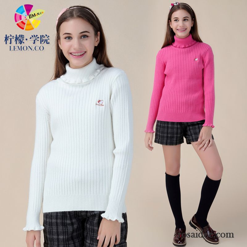 Pullover Mode Damen Neu Winter Wollpullover Damen Rein Schlank Warme Schüler Herbst Rollkragen Mädchen Verdickung