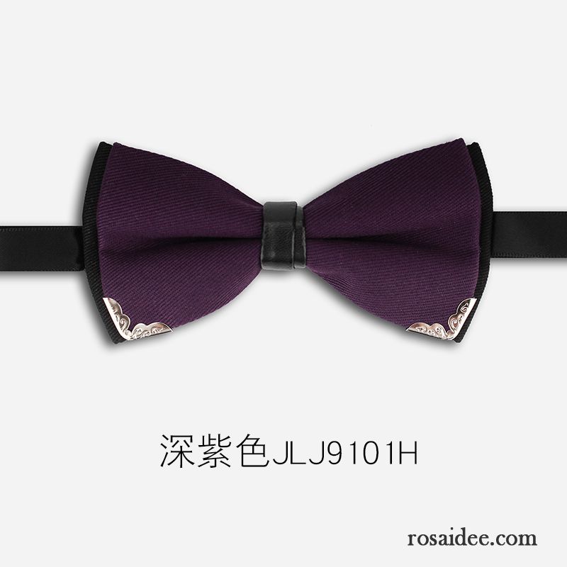 Querbinder Fliege Herren Anzug England Trauzeugen Verheiratet Hemd Bowknot Bordeauxrot Purpur Lila Schwarz