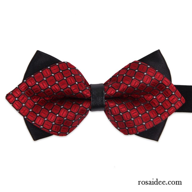 Querbinder Fliege Herren Business Formelle Kleidung England Bowknot Verheiratet Bräutigam Scharlachrot Farbe Schwarz Rot