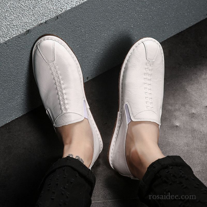 Rahmengenähte Schuhe Herren Schuhe Sommer Herren Faul Slip-on Casual Weiß Atmungsaktiv Neue Allgleiches Trend Verkaufen