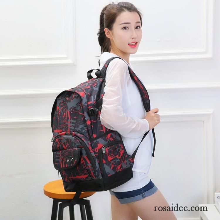 Reisetasche Damen Fitness Tourismus Rucksäcke Laptoptasche Rucksack Hohe Kapazität Rot